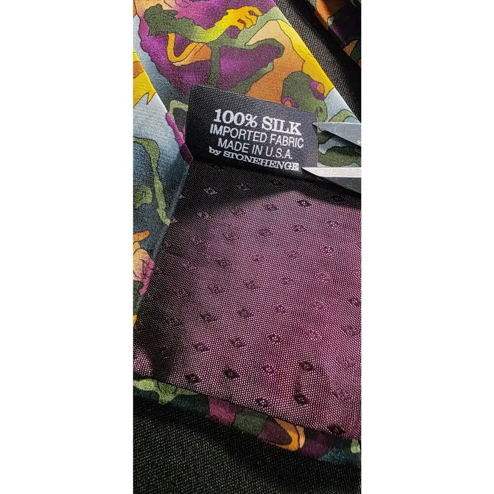 Jerry‎ Garcia Mens Tie Grisman Collection Eight Colorful Abstract Design